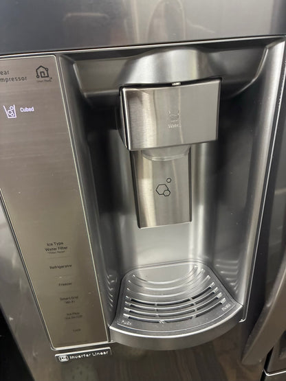 LG. Side by side smart refrigerator  with craft ice  maker water dispenser 36” in