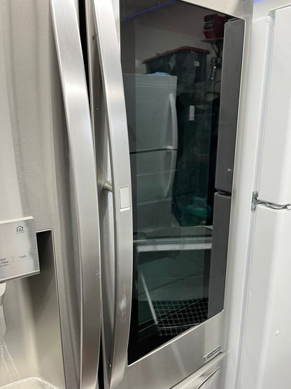 - ITEM: #RF73k LG french door refrigerator stainless steel 36” with water dispenser and ice maker inside