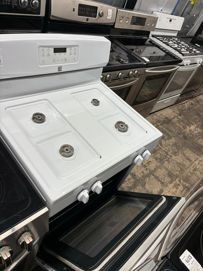 Gas Range white Burners 30”