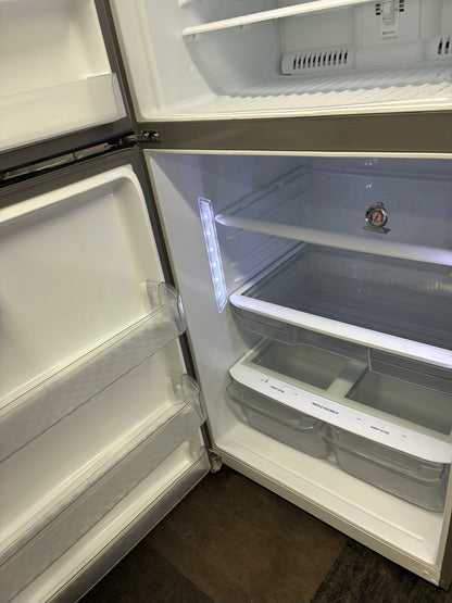 LG top freezer refrigerator stainless steel 33”