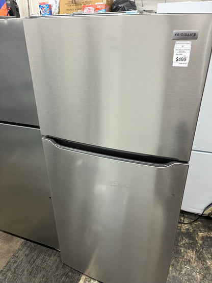 Frigidaire top freezer refrigerator stainless steel 30”