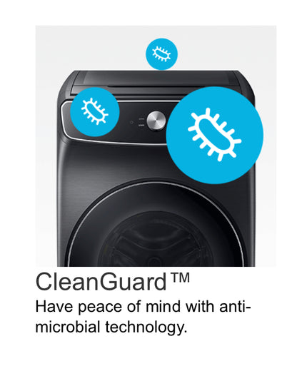 • 🔥HOT DEAL  ★ Samsung Open Box 6 cu. ft. Smart High-Efficiency Front Load Washer with Super Speed in Brushed Black W4488