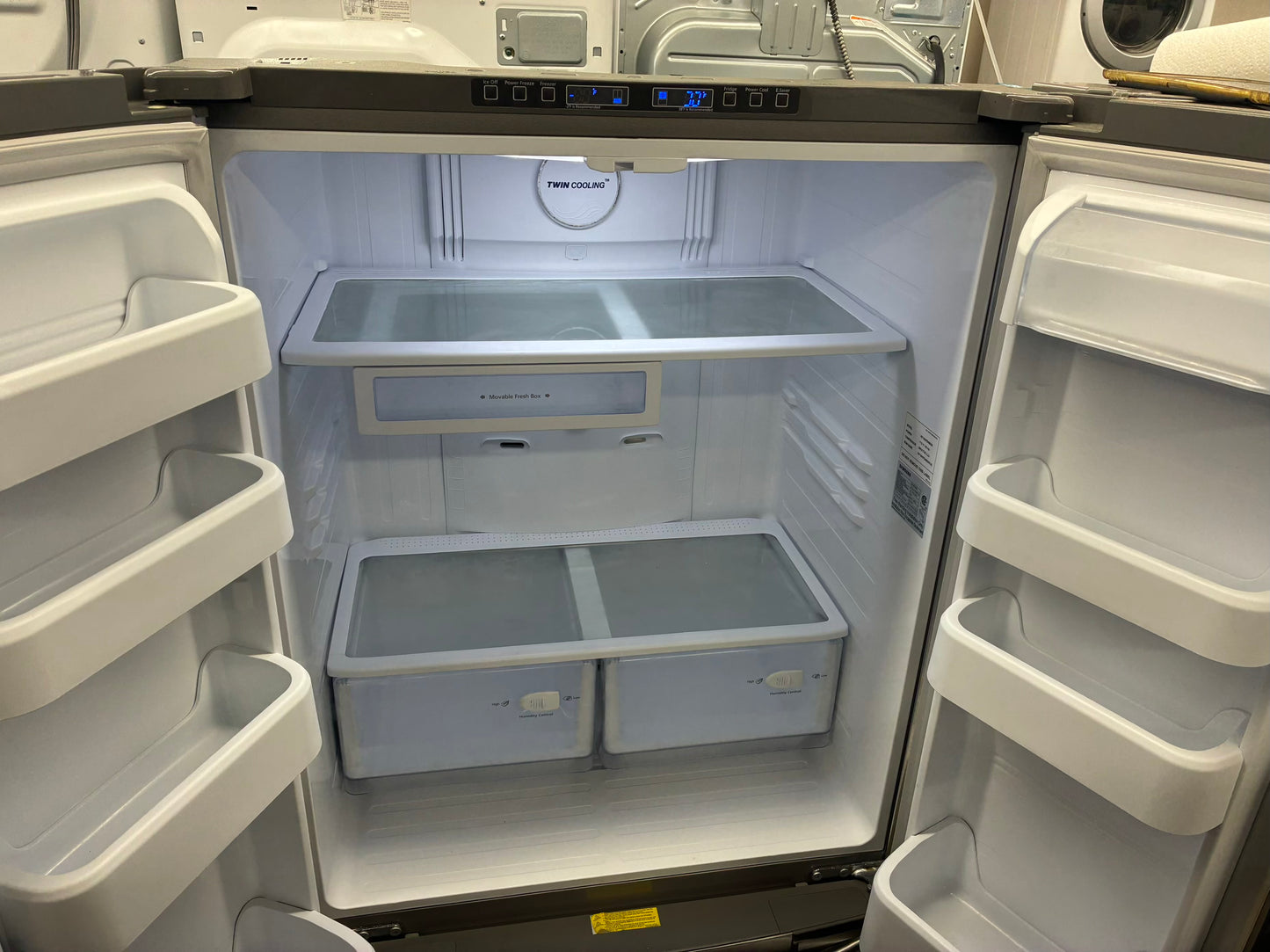 Samsung french door refrigerator stainless steel with ice maker 33” counter depth