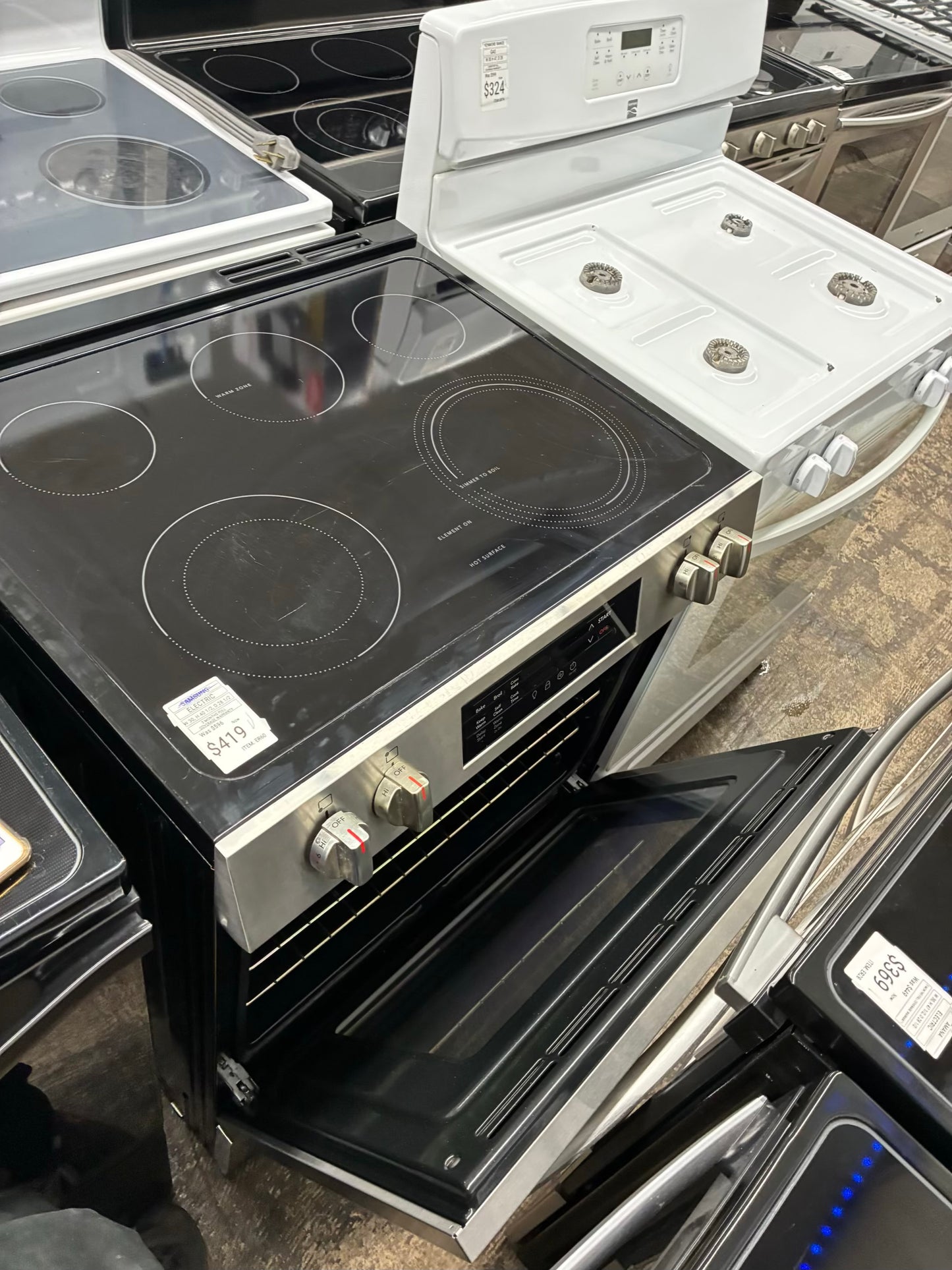 Frigidaire electric range black 5 burners 30”