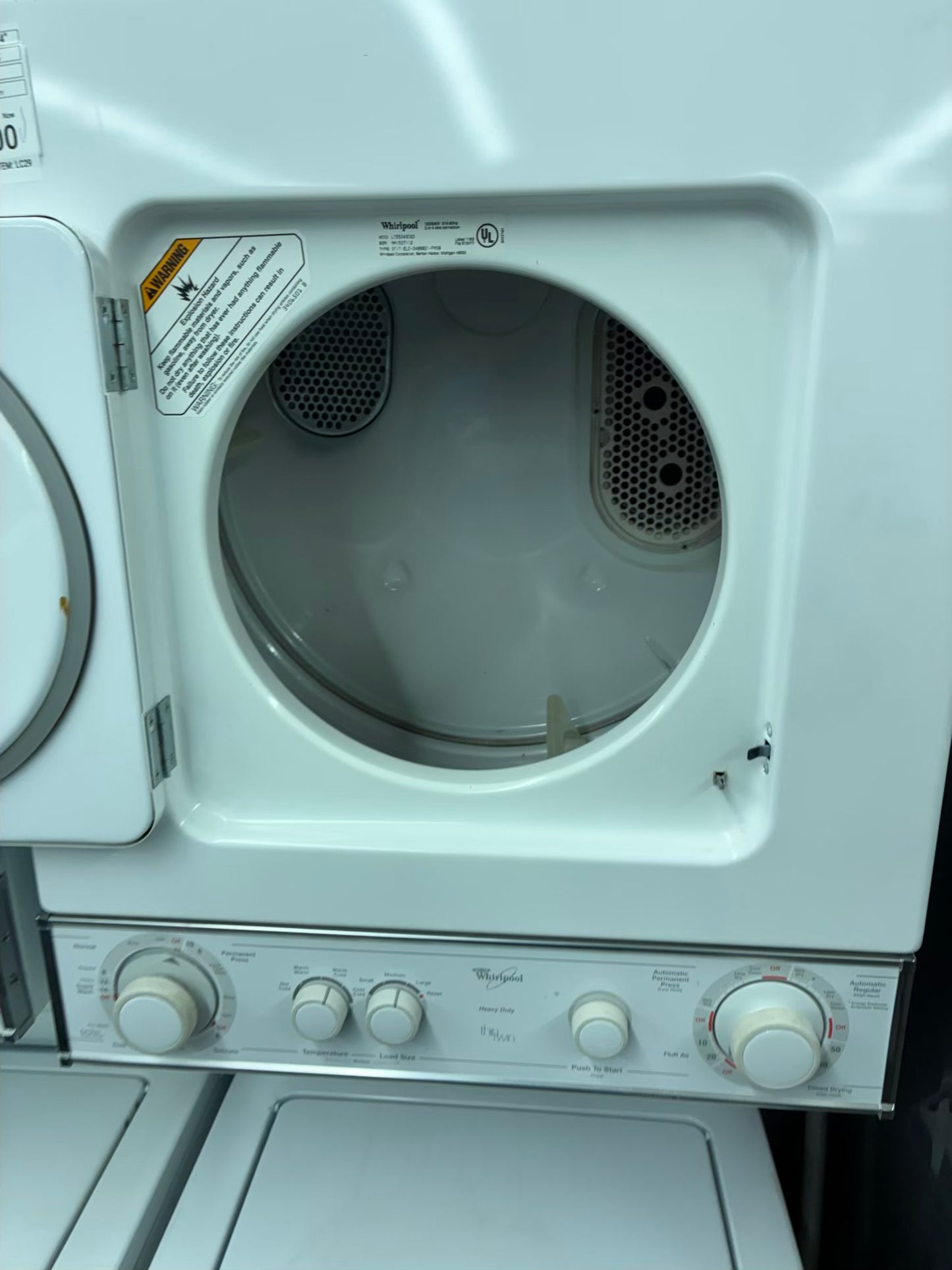 Whirlpool laundry center  washer and dryer set electric stackable 24”