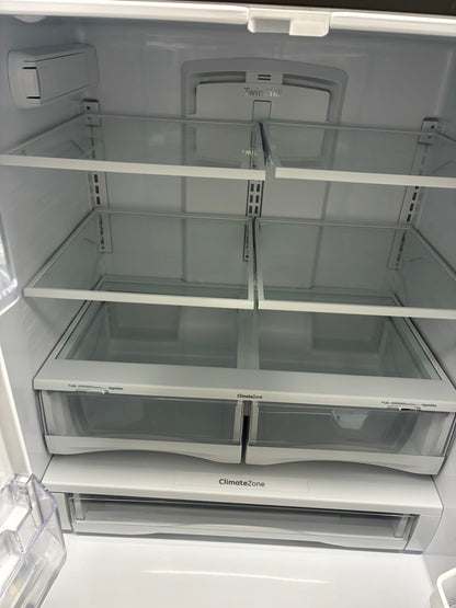 GE French door refrigerator stainless steel 36” ice maker water dispenser