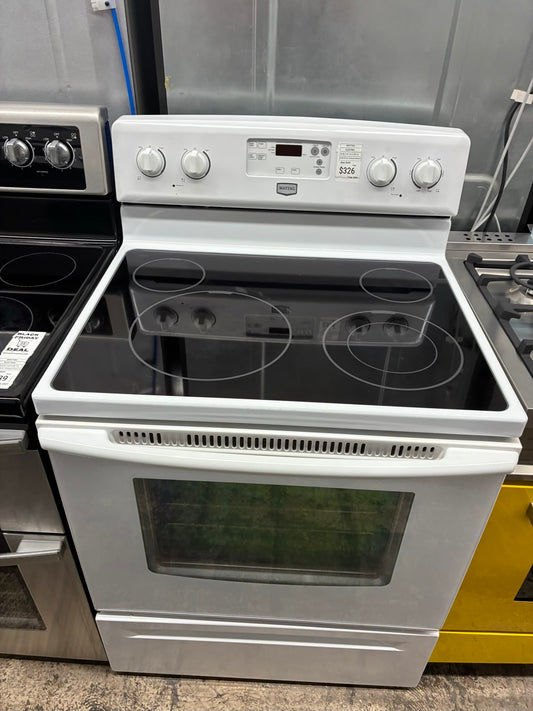 Maytag electric white  range 4 burner 30 inch