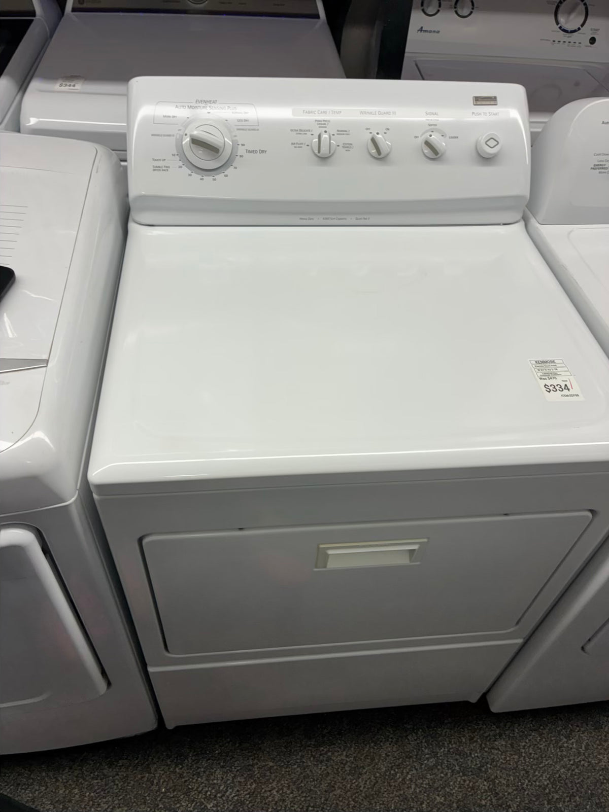 Kenmore electric dryer 27” large capacity white