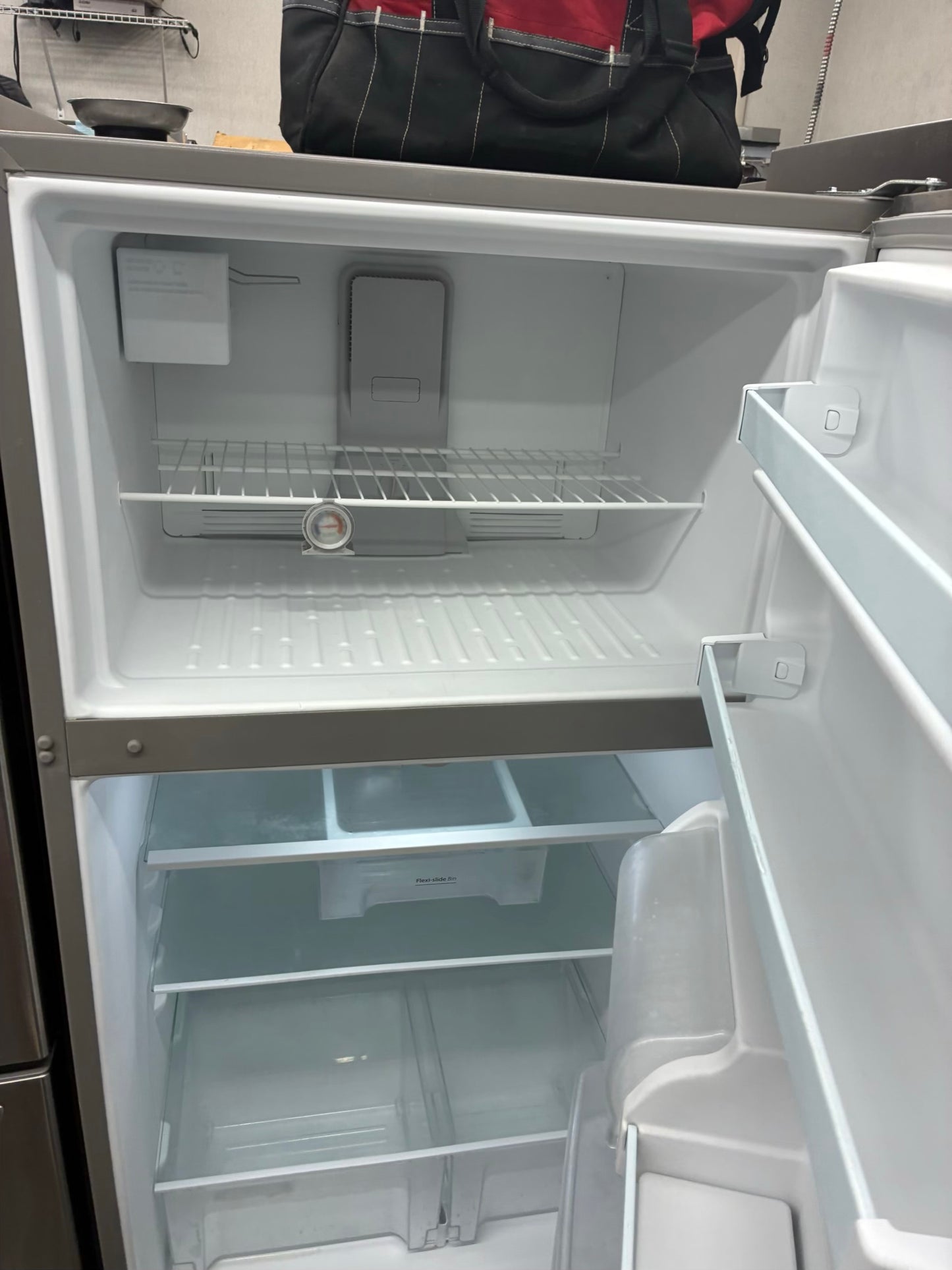 Whirlpool  top freezer refrigerator stainless steel 30”