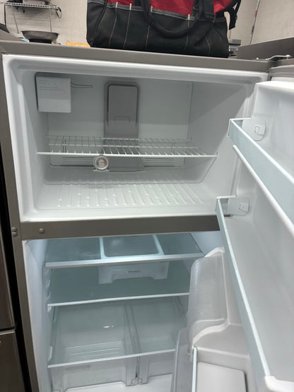 Whirlpool  top freezer refrigerator stainless steel 30”