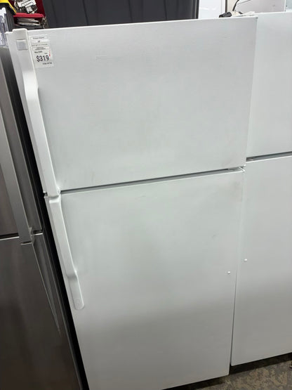 GE top freezer refrigerator white 28”