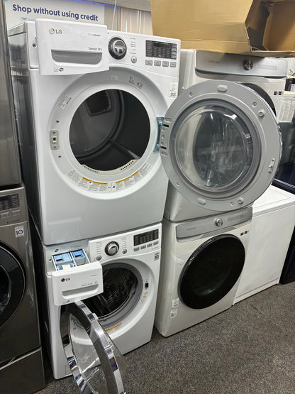LG WASHER N DRYER FRONT LOAD ELECTRIC 27” WHITE