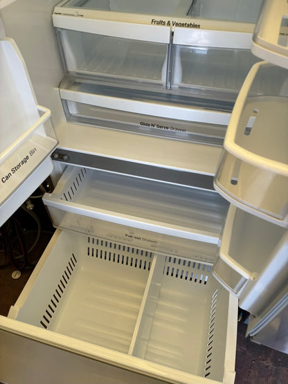 LG French door refrigerator stainless steel 33” ice maker water dispenser