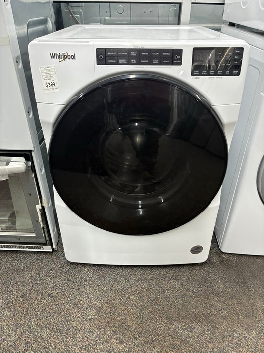 Whirlpool front load washer  large capacity side x side 27” white