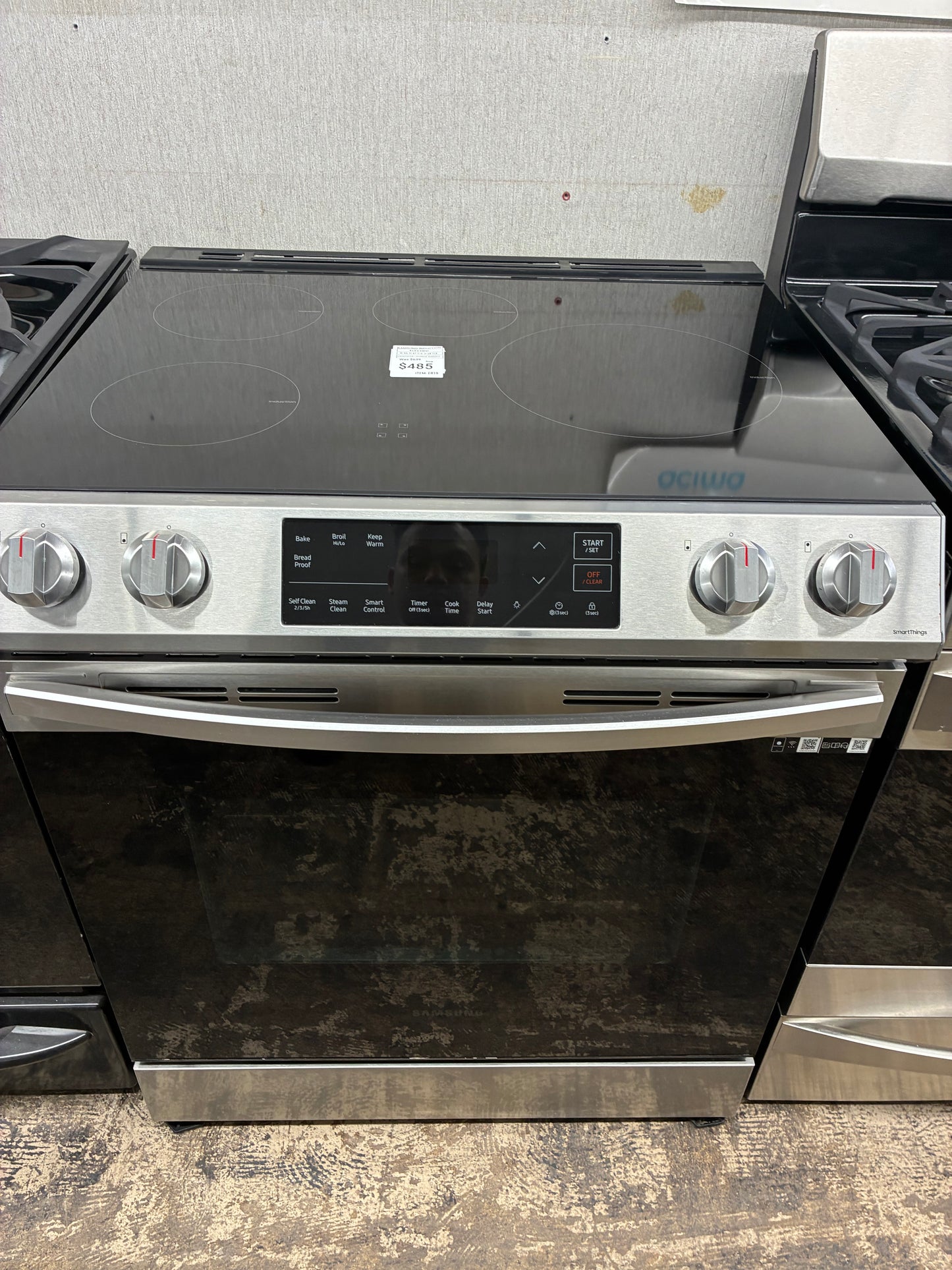 Samsung induction  electric stainless steel range 5 burner 30 inch