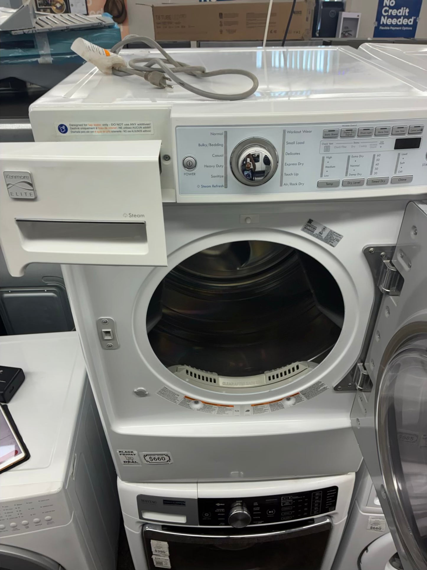 Gas Front load set Maytag washer and gas Kenmore dryer 27” large capacity