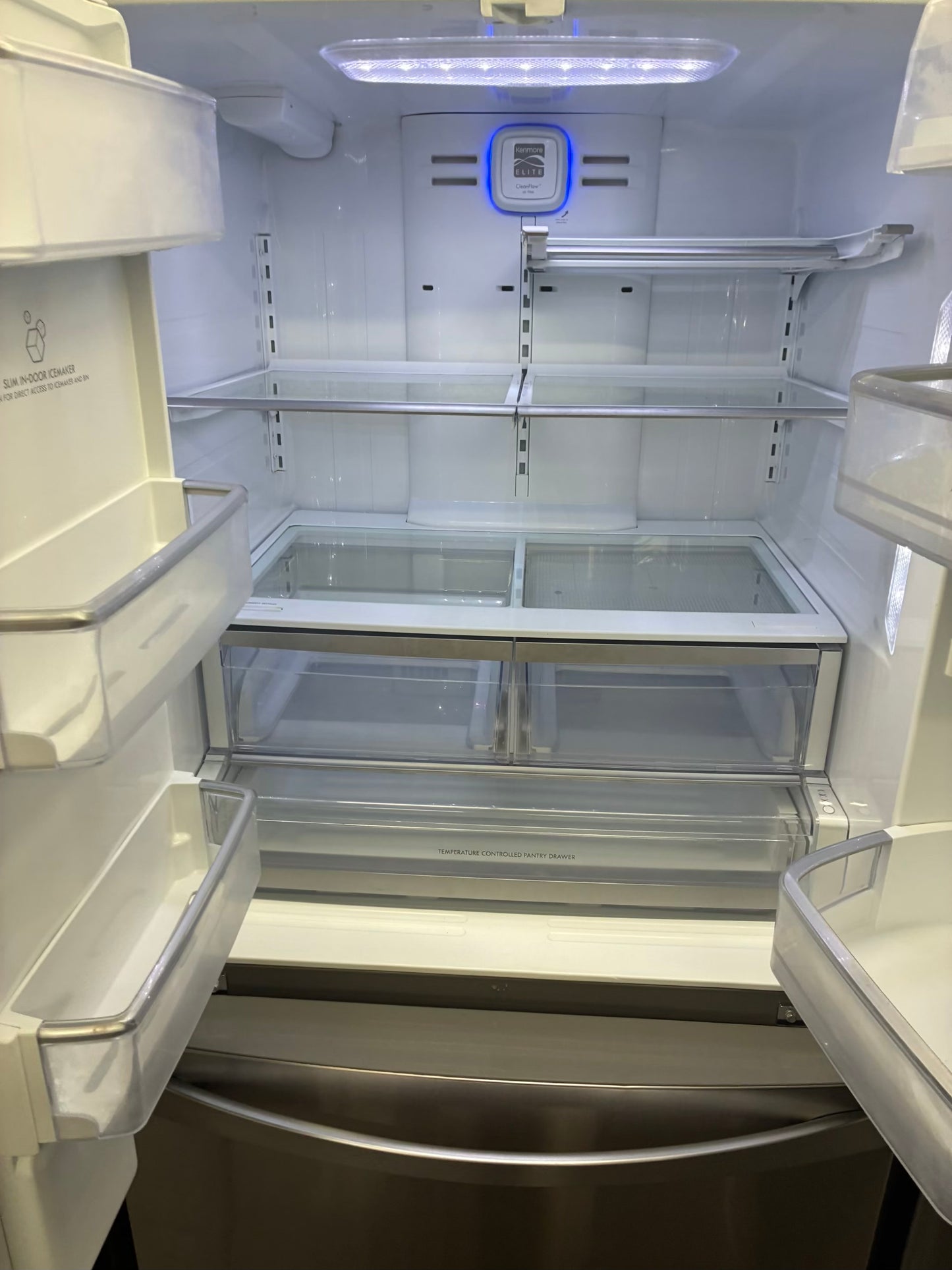 Kenmore French door refrigerator stainless steel 36” ice maker water dispenser