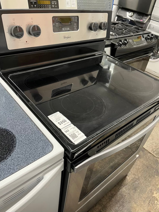 ITEM #ER30D Whirlpool electric stainless steel range 4 burner 30 inch