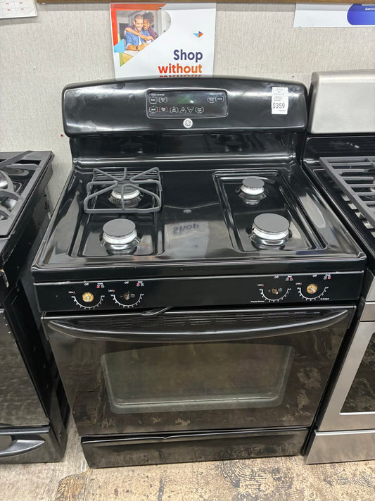 GE Gas Range black 4 Burners 30”
