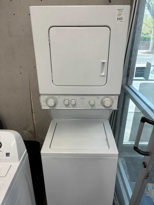 whirlpool laundry center  washer and dryer set electric stackable 24”