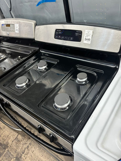 GE Gas Range stainless steel 4 Burners 30”