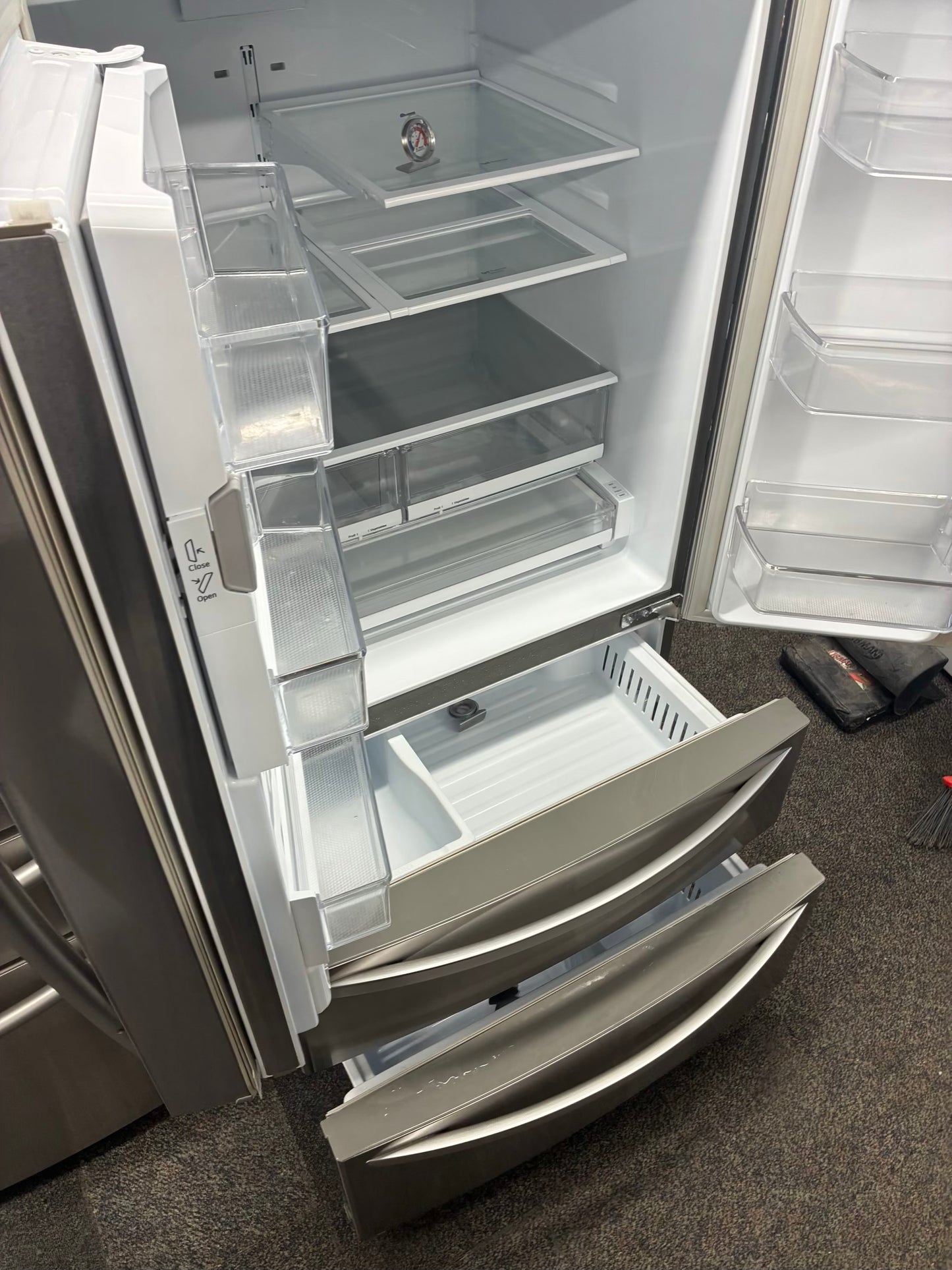 LG French four door refrigerator stainless steel 36” ice maker water dispenser