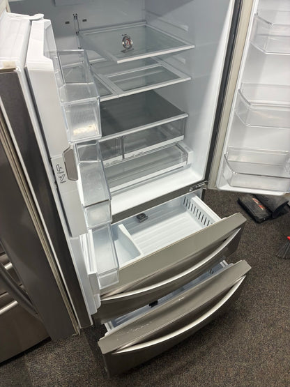 LG French four door refrigerator stainless steel 36” ice maker water dispenser