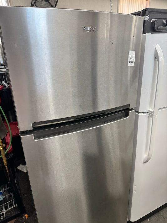 Whirpool top freezer stainless steel 28 inch