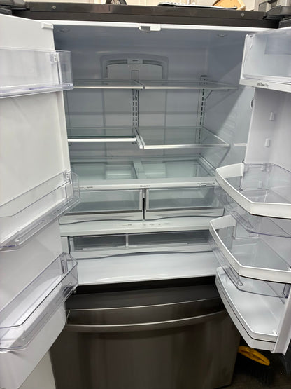 GE French door refrigerator stainless steel 36” ice maker water dispenser