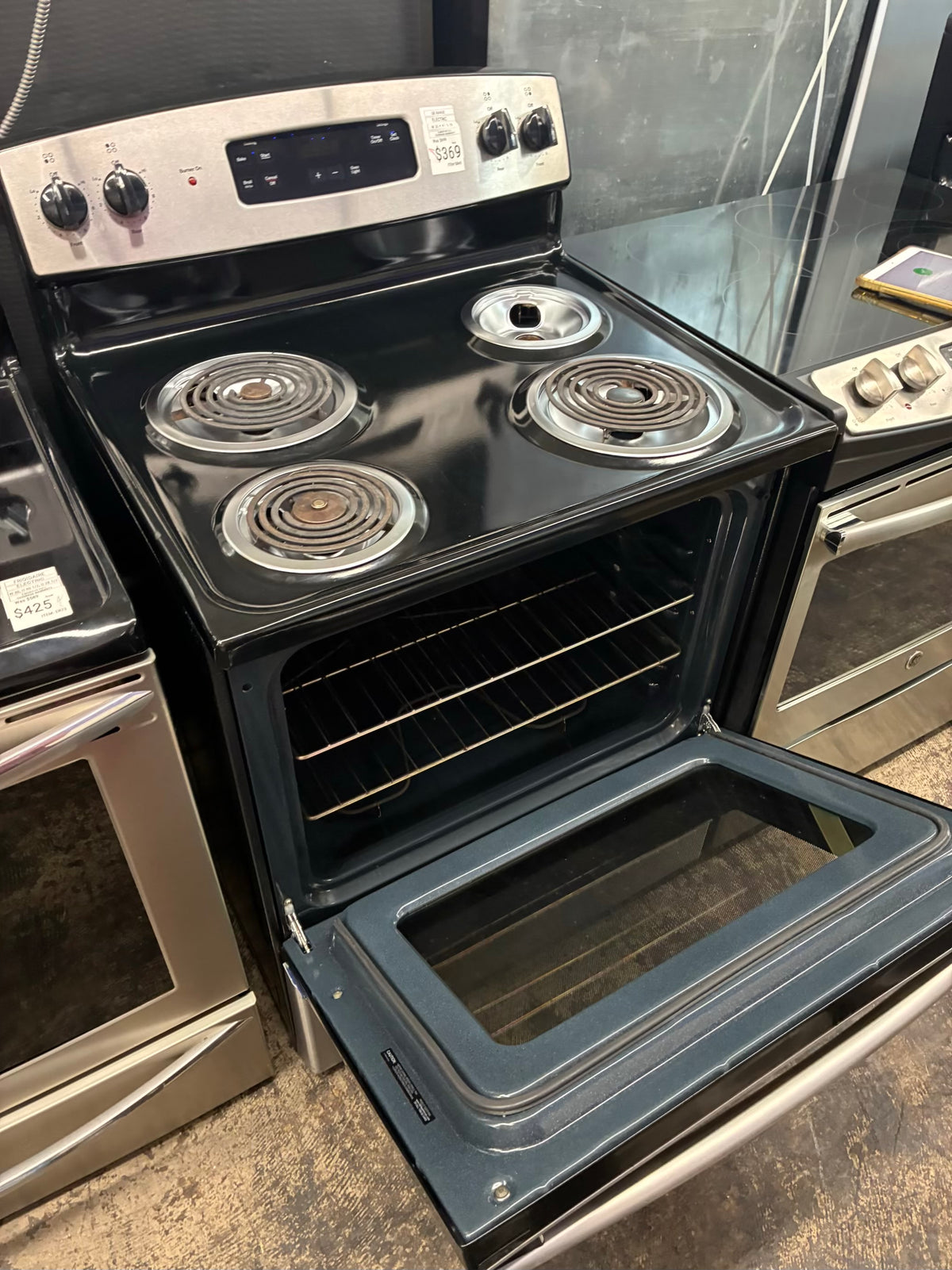 GE electric range stainless steel 30”