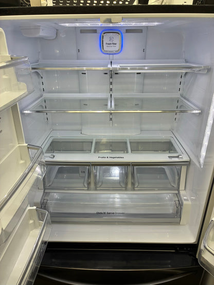 LG French door refrigerator stainless steel 36” ice maker water dispenser counter depth