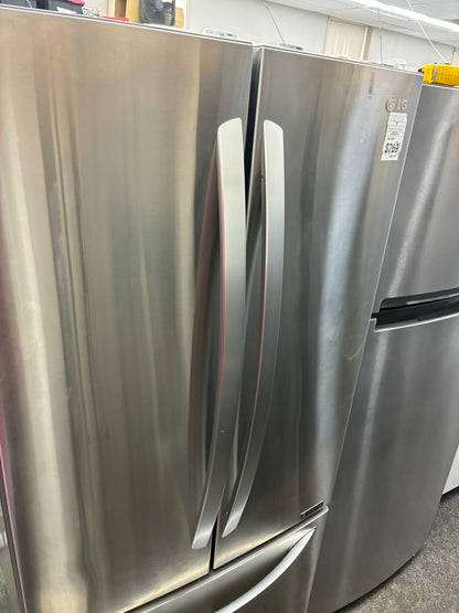 LG French door refrigerator stainless steel 30” ice maker water dispenser show case