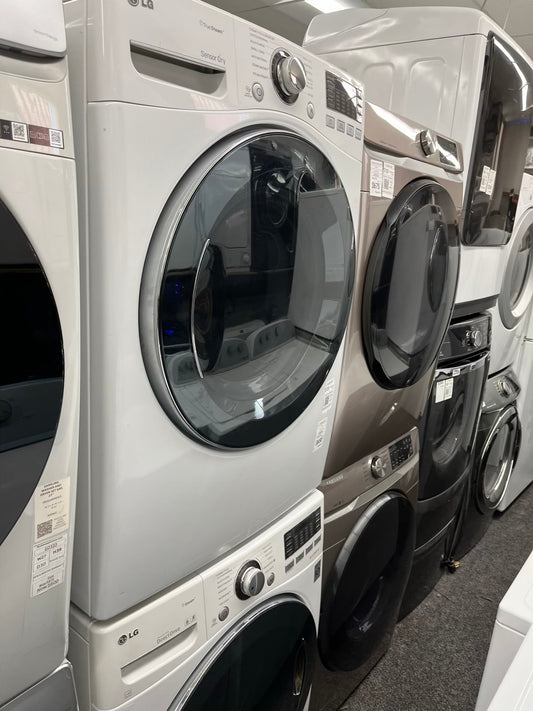 ^ ITEM #ED62P LG  front load electric washer and dryer 220v  stackable large capacity stainless steel drum 27 in D