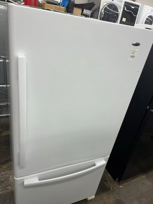 AMANA BOTTOM Freezer Refrigerator 33” WHITE