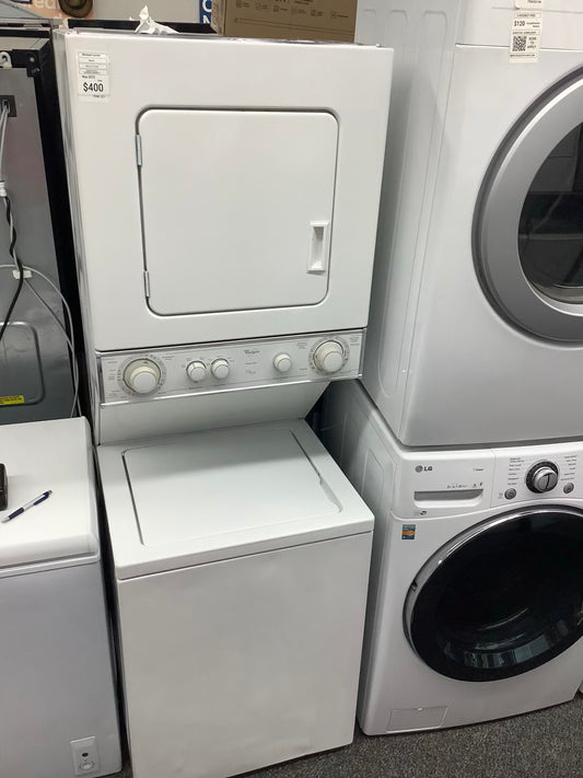 whirlpool laundry center  washer and dryer set gas stackable 24”