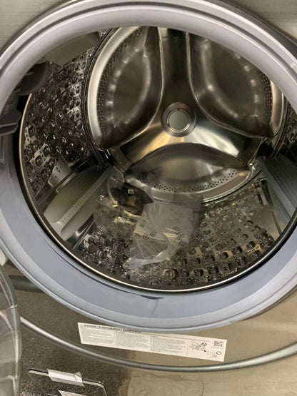 🔥 HOT DEAL ★ Samsung Open Box 4.5 cu. ft. Smart High-Efficiency Front Load Washer with Super Speed  & 7.5 cu. ft. Smart Stackable Vented electric Dryer with Steam Sanitize+ in champagne 27 in WD719