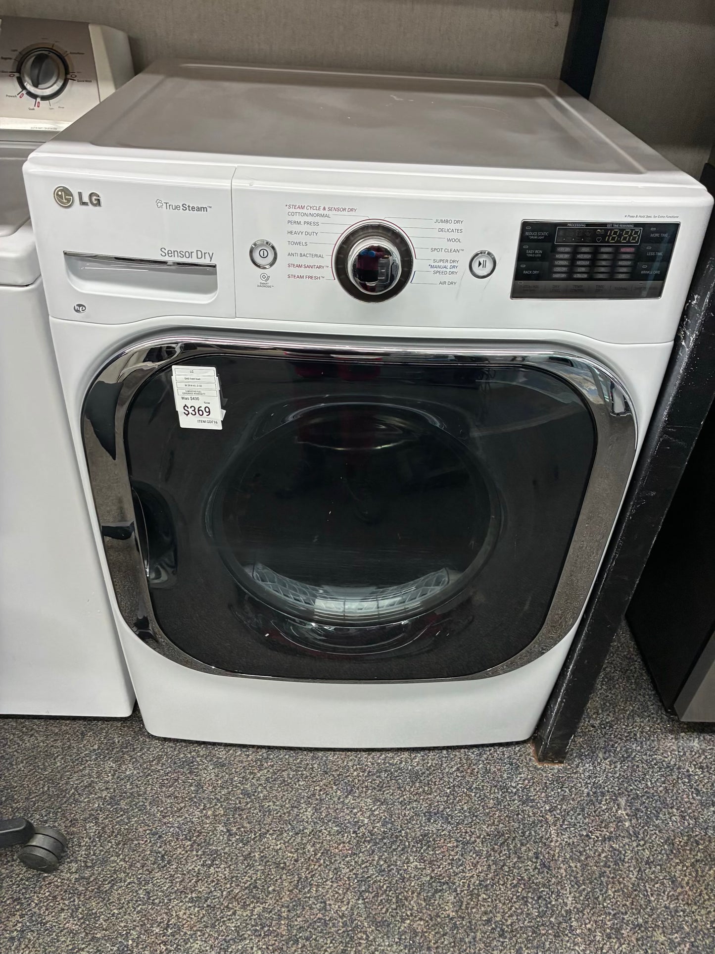 LG electric dryer 29” large capacity jumbo
