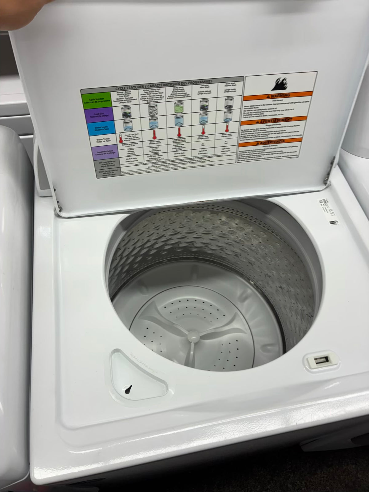 Whirlpool top load washer 27” large capacity