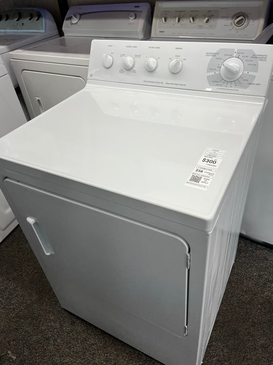 ^ ITEM #GD84F GE  gas dryer Side x Side 27”