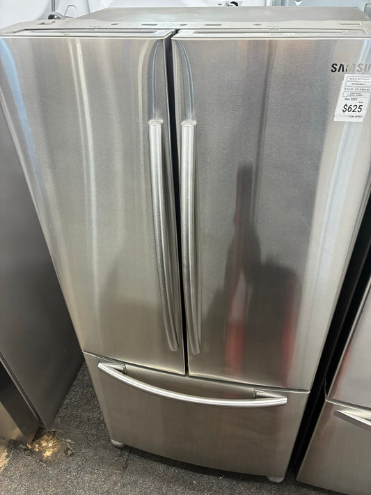 Samsung french door refrigerator stainless steel with ice maker 33” counter depth
