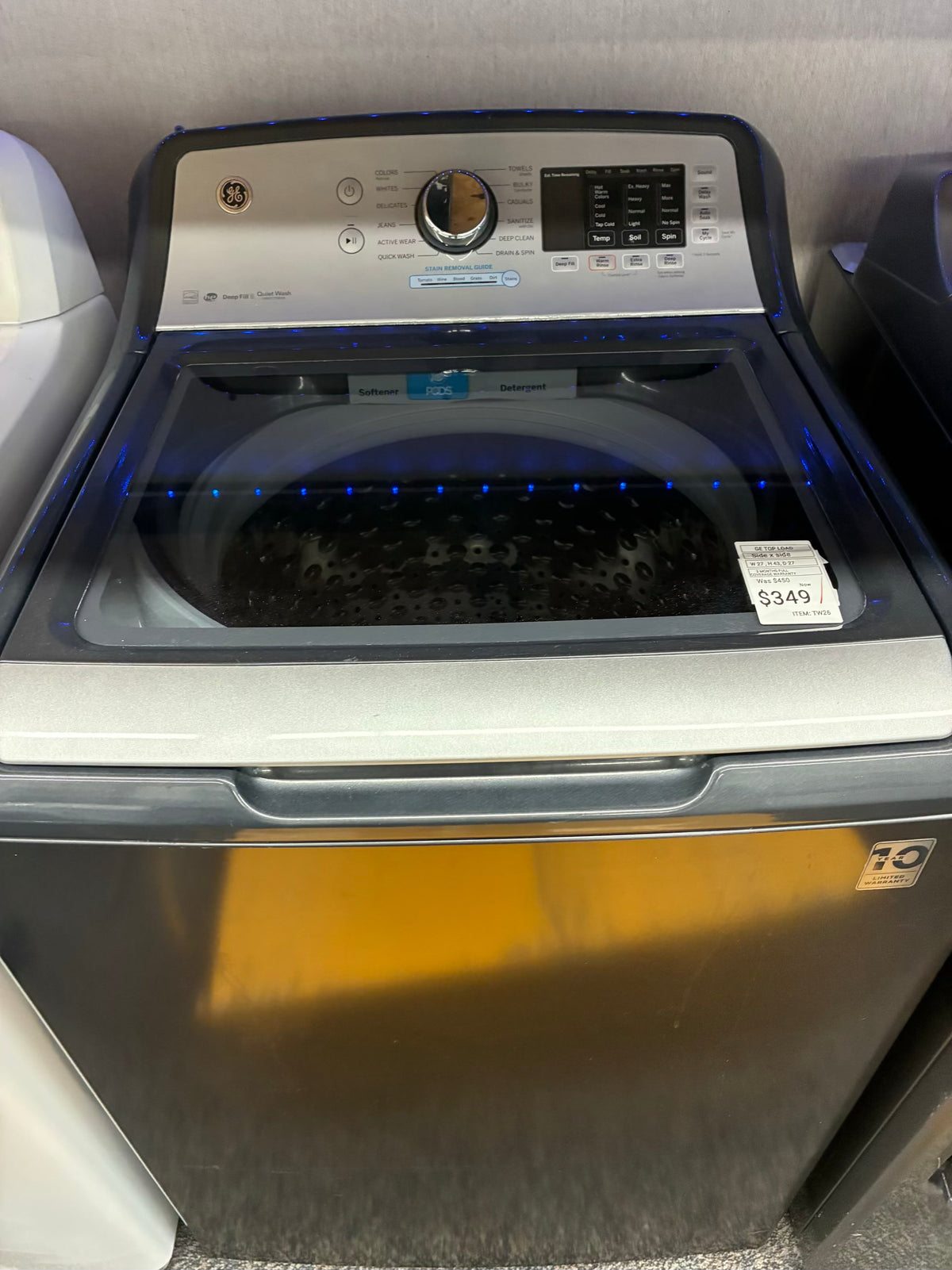 GE top load washer 27” large capacity