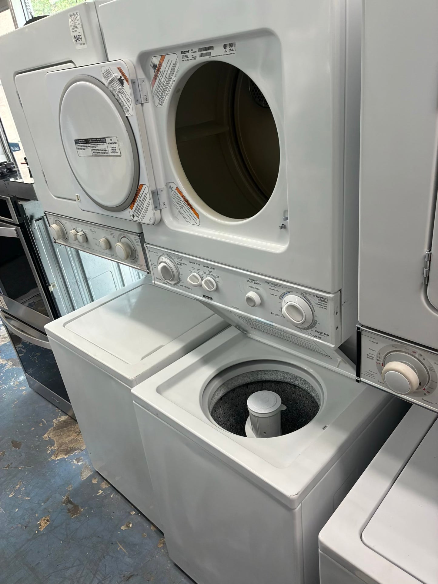 Whirlpool laundry center  washer and dryer set electric stackable 24”