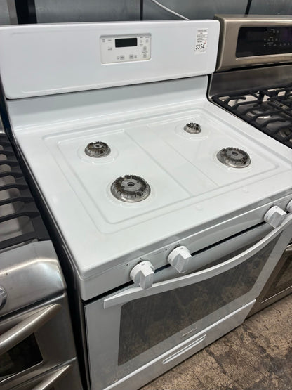 Whirlpool Gas Range white color  4 Burners 30”