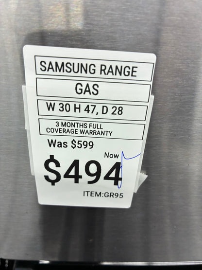 Samsung Gas Range Stainless Steel 5 Burners 30”