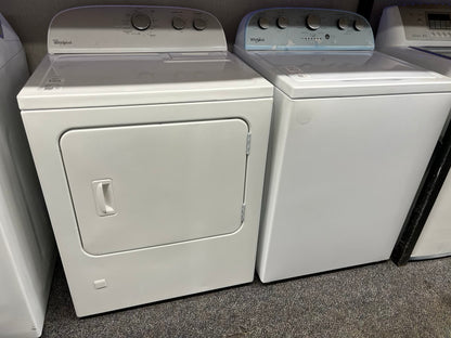 ^ Item: #GD55B Whrpool  side x side  washer and open box dryer set GAS large capacity 27”