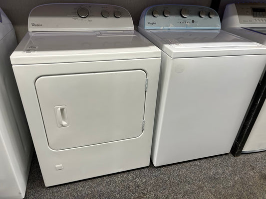 ^ Item: #GD55B Whrpool  side x side  washer and open box dryer set GAS large capacity 27”