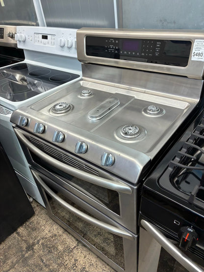 Kitchen Aid dual fuel  stainless steel range 5 burner 30 inch