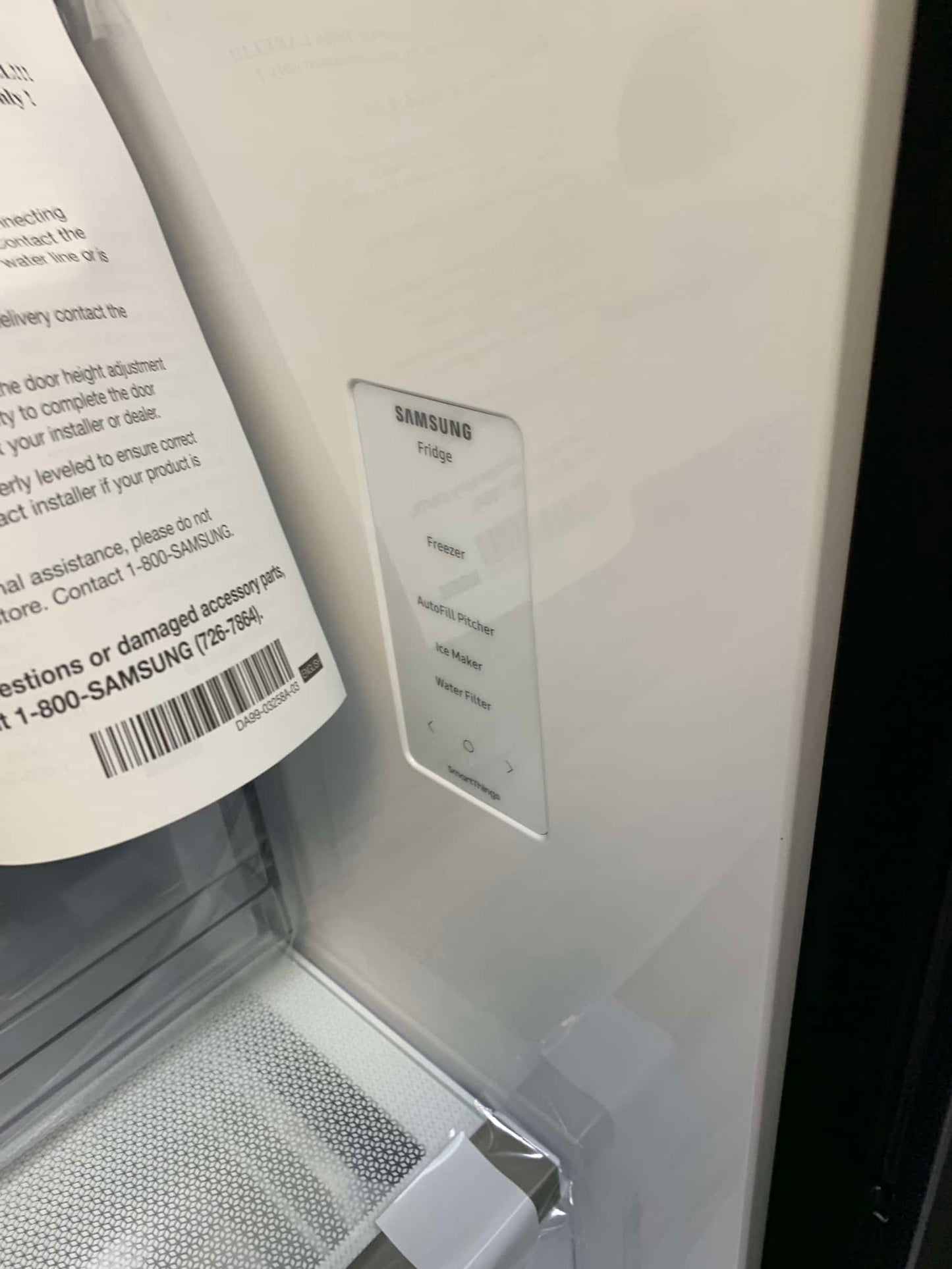 Item : #RF1076 Samsung Bespoke Open Box 30 cu. ft. 3-Door French Door Smart Refrigerator with Beverage Center in Stainless Steel, Standard 36” Depth RF789 - ST2