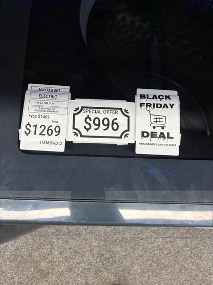 Maytag set  4.7 cu. Ft. Pet Pro top load side by side dryer electric 7.0 pet pro VOLCANO BLACK SCRATCH AND DENTS…. ORIGINAL PRICE $1269