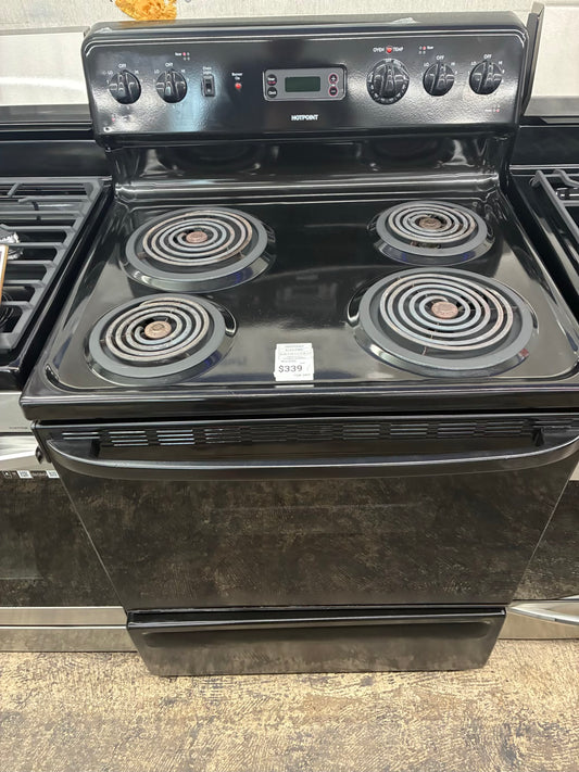 Hotpoint electric black  range 4 burner 30 inch